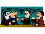 Man in a pub with his friends